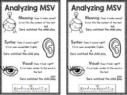 Free Msv Cheat Sheet Analyzing Running Records