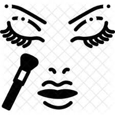 makeup icon in glyph style