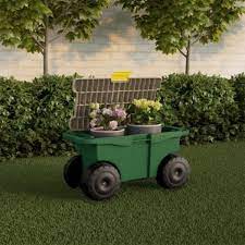 Garden Cart On Wheels Storage Bin