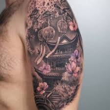 The way a pagoda is designed in these tattoos, as well as the other images featured, can change their meaning. Japanese Temple Tattoos Meanings Symbolism More