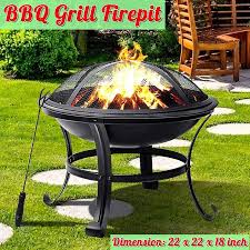 bbq grill outdoor wood burning fire pit