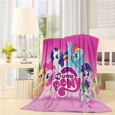 Us 28 6 Custom My Little Pony Flannel Throw Blanket Lightweight Cozy Bed Sofa Blankets Super Soft Fabric In Blankets From Home Garden On