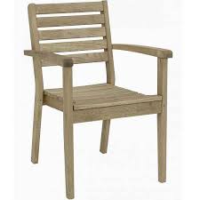 Weathered Wooden Outdoor Dining Chairs