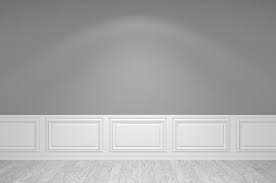 Empty Grey Wall With Classic Style