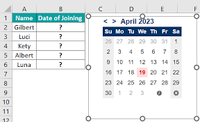 calendar in excel add ins exles