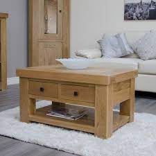 Bordeaux Oak Coffee Table With Drawers