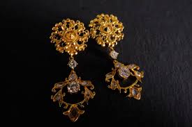 scheherazade 22k gold antique earrings