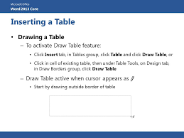 Microsoft office 2013 allows us to add a developer tab on the ribbon of an office application for its use because it does not appear by default. Lesson 5 Using Tables Ppt Download