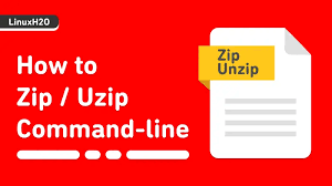 linux commands create and extract zip