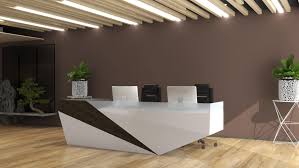 modern office reception room in 3d