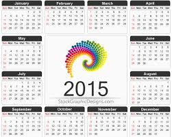 Printable 2015 Calendar Template Vector Free Vector