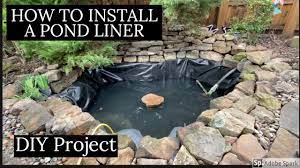 how to install a pond liner diy