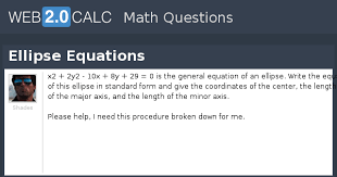 View Question Ellipse Equations