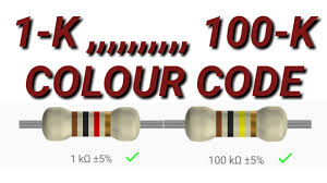 1 k to 100 resistor colour code you