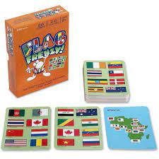 There are more than 60 included, ranging in difficulty from easy to hard, and able to entertain anywhere from two to a table full. Flag Frenzy Learn Countries Of The World Flags Card Game Educational Toys Planet
