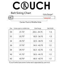 Couch Belt Sizing How To Know What Belt Size You Are
