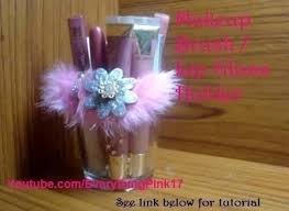 diy makeup brush lipgloss holder