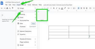 how to add and edit a table in google docs