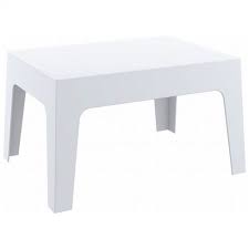 Box Resin Outdoor Coffee Table White