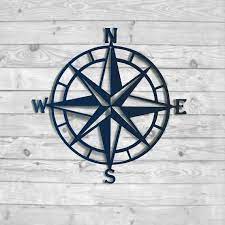 Nautical Compass Rose Metal Wall Decor
