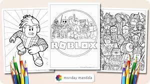 40 roblox coloring pages free pdf