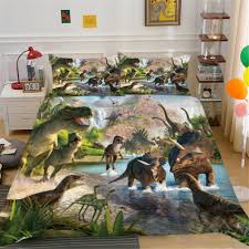 Quilt Cover 3d Dinosaur Bedding Set