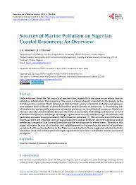 sources of marine pollution on nigerian