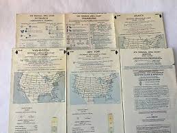 Lot Of 16 Sectional Aeronautical Chart Maps 1968 71 New York