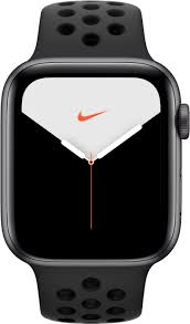 Series 4 and 5 apple watches are available with cases of two different sizes: Apple Watch Nike Series 5 Gps 44mm Space Gray Aluminum Case With Anthracite Black Nike Sport Band Space Gray Aluminum Mx3w2ll A Best Buy