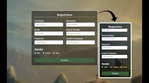 responsive registration form in html