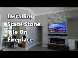 installing stack stone tile on