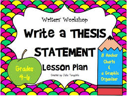 How to Write a Thesis Statement Worksheet Activity Pinterest