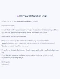 interview confirmation email templates