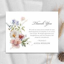 custom sympathy thank you notes with