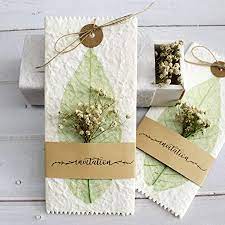 Choose any décor you like if it's not for you. Amazon Com Picky Bride 25pcs Handmade Real Dry Flower Vintage Wedding Invitations With Real Leaf Vein Unique Wedding Gifts Rustic Invite Cards For Your Stylish Wedding Theme 10 X 20cm Home