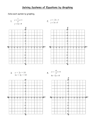 Equations By Graphing Solve Each System