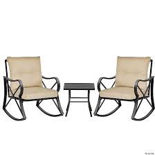 Outdoor Rocking Coffee Table Chair Set