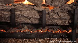 Gas Fireplace Logset Lava Rocks