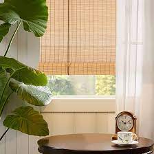 Amazon.com: ALIMOO Bamboo Blinds, Bamboo Roll Up Shades for Windows, Light  Filtering Bamboo Roller Shades for Indoor Outdoor Home Patio Porch 60