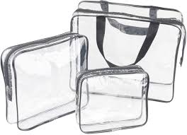 heldig 3 pieces large clear travel bags