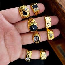 mens jewelry gold p alloy rings