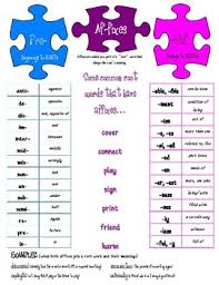 Affixes Anchor Chart Worksheets Teaching Resources Tpt