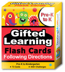 testingmom com gifted testing flash cards following directions for pre k kindergarten educational toy practice for cogat test