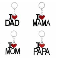 ups english letter keychain i love papa
