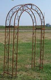 Wrought Iron Round Top Garden Trellis