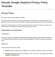privacy policy for google ytics