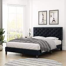 homfa queen bed frame upholstered