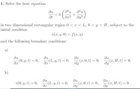 Answered 1 Solve The Heat Equation Du