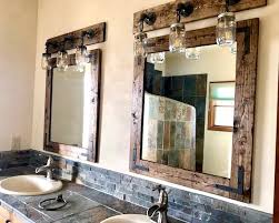 Bathroom Set Rustic Distressed Mirror