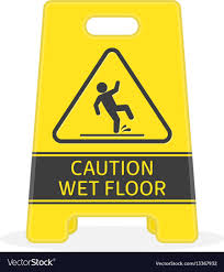 wet floor sign royalty free vector